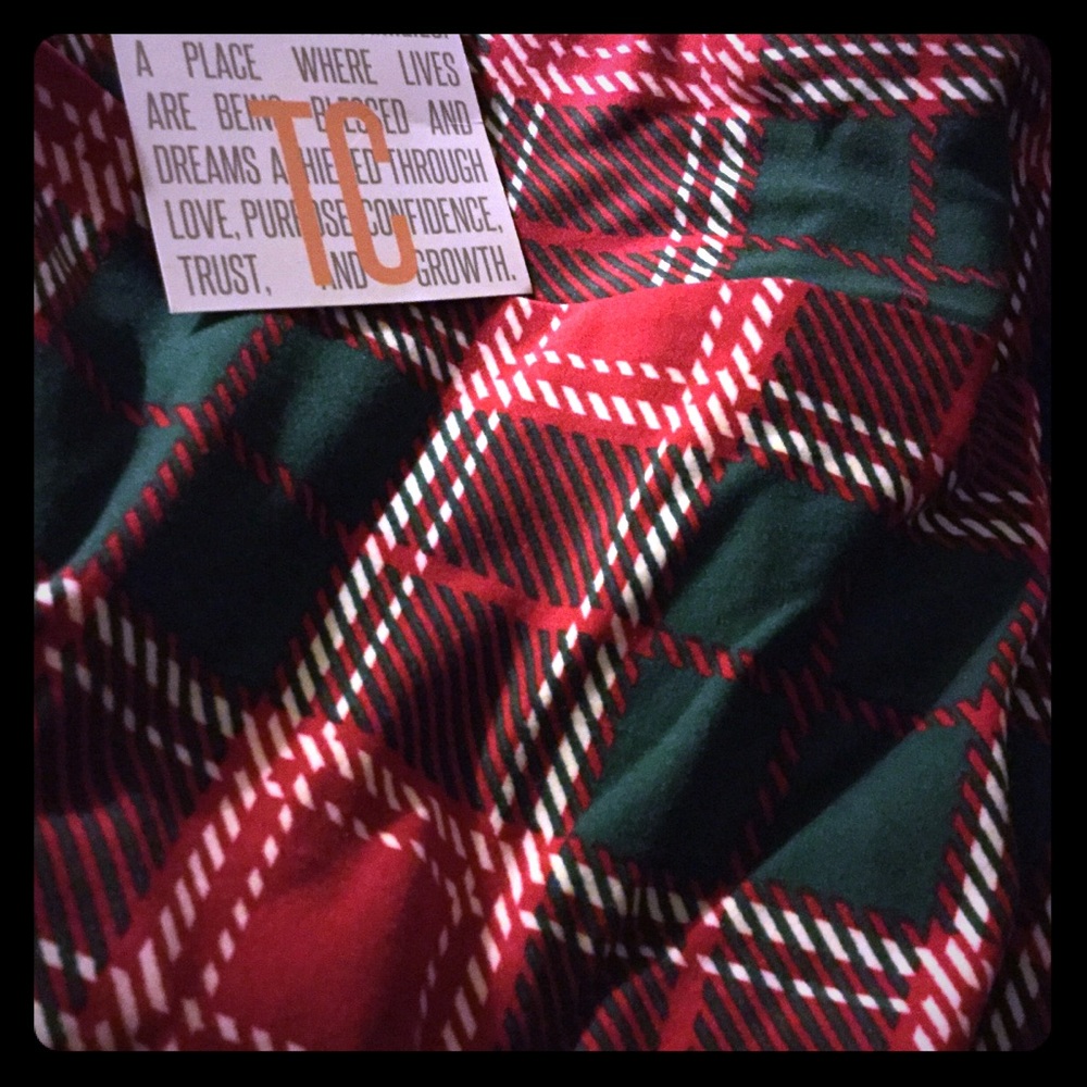 Plaid Lularoe TC NWT Leggings